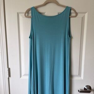 Eileen Fisher Aqua Sleeveless Dress.